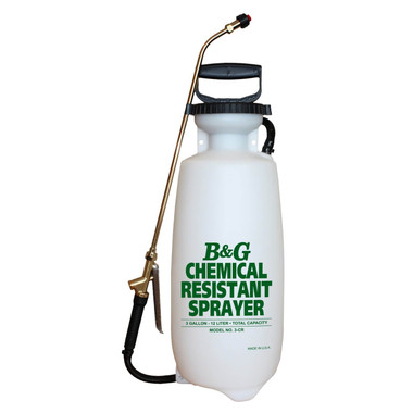 B&G Chemical Resistant Sprayer with plastic tank, white